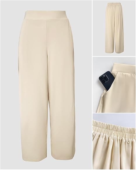 Outfits for Women High-Low Ruffles Hem Cape Top and Casual Wide Leg Pants Travel Matching Sets